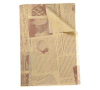 sourcing map 200pcs Wax Paper Sheets Square Sheets 8" x 12" Old Newspaper Style Food Wrapping Paper for Sandwich Baking Paper Liners Picnic Basket Bread Hamburger Wrap Kitchen, Brown