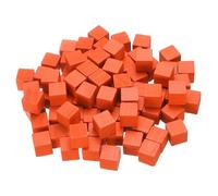 sourcing map 200Pcs Wood Blocks for Crafts, 1.5cm Unfinished Wood Cube Solid Wooden Blank Square Block for DIY Craft Projects Personalized Gifts, Orange