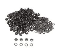 sourcing map 200set Grommets Kit Metal Eyelets 4mm 1/6" Hole Tiny Grommet for Shoes Clothes Belt Bag DIY Project, Dark Grey