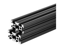 sourcing map 2020 T Slot Aluminum Extrusion 100mm(3.9 Inch) Black European Standard Anodized Linear Rail for 3D Printer Laser Engraving Machine 4 Pcs