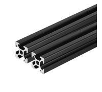 sourcing map 2020 T Slot Aluminum Extrusion 250mm(9.8 Inch) Black European Standard Anodized Linear Rail for 3D Printer Laser Engraving Machine 2 Pcs