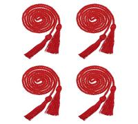 sourcing map 2025 Tassel Graduation, 67 Inch Long Honor Braided Graduation Cord, Elegant 2025 Tassels Charm for Graduation Accessories(Red, Pack of 4)