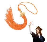 sourcing map 2025 Tassel Graduation Orange, Class of 2025 Tassel 15.7" with 2025 Year Charm for Charm Cap Decorations, Commemorative Keepsake