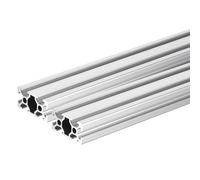 sourcing map 2040 T Slot Aluminum Extrusion 300mm(11.8 Inch) Silver European Standard Anodized Linear Rail for 3D Printer Laser Engraving Machine 2 Pcs