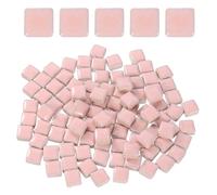 sourcing map 205pcs Ceramic Mosaic Tiles, Bulk Stained Ceramic Mosaic Tiles Square Mosaic Kits for DIY Art Crafts, Handmade Art Craft Projects for Home Decor(200g, Pink)