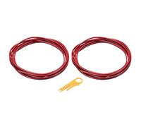 sourcing map 20AWG 2-Conductor Electrical Wire, Tinned Copper 5Ft/1.5M Long Red Black Flexible Extension Cord 300V Parallel Wire With Wire Stripper for LED RGB Cable, DIY Model, 2Pack