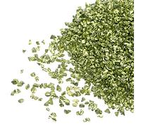 sourcing map 20g Crushed Glass Chips, 1-3mm Irregular Metallic Glitter Glass for Craft DIY Jewelry Vase Filler Epoxy Resin Decoration Yellow Green