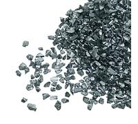 sourcing map 20g Crushed Glass Chips, 2-4mm Irregular Metallic Chunky Glitter Glass for Craft DIY Jewelry Vase Filler Epoxy Resin Decoration Mineral Blue