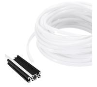 sourcing map 20m / 65.6ft Aluminum Extrusion T Slot Cover Flat Seal, Protection Dust Strip Bracket Insert for 6mm Slot 2020 Series Aluminum Profile 3D Printer Accessories, Pack of 1(White)