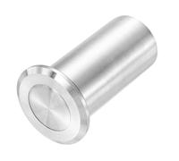 sourcing map 20mm/0.79" Door Latch Dust Protector, 304 Stainless Steel Dust-Proof Security Sliding Lock Inserts, Barrel Bolt Lock Accessories for Interior and Outdoor Latch, Silver