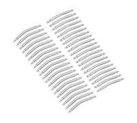 sourcing map 20mm 22mm Curved Spring Bar Pins 1.8mm Dia Stainless Steel Double Flanged End Watch Band Link Pin 40pcs