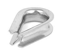 sourcing map 20mm 3/4-inch Stainless Steel Wire Rope Cable Thimbles Silver Tone