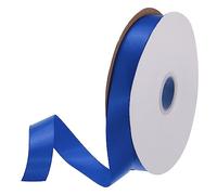 sourcing map 20mm 50 Yard(46m)/150ft Wide Satin Ribbon Grosgrain Solid Silk Wedding Bouquet Ribbon for Valentine's Day Gift Wrapping Cake Box Bows, Blue