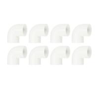 sourcing map 20mm 90 Degree Elbow, 8 Pcs PVC Pipe Fittings 2 Way Right Angle Elbow Side Outlet Adapter Coupling PVC Fitting Connectors for DIY Building Furniture, White