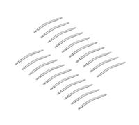 sourcing map 20mm Curved Spring Bar Pins 1.5mm Dia Stainless Steel Double Flanged End Watch Band Link Pin 20pcs
