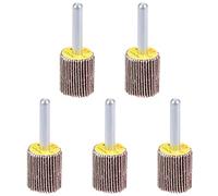 sourcing map 20mm Flap Wheels Shank Mounted Sandpaper Abrasive Wheel 80 Grits 5 Pcs