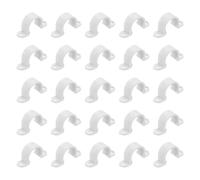 Sourcing Map 20mm PVC Pipe Straps - 30Pcs Plastic Conduit Mounting Bracket With 2 Holes for Conduit and Cables, White