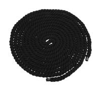 sourcing map 20mm x 32.8 Feet Black Cotton Rope,3 Strand Clothes Line Outdoors,Twisted Braided Thick Macrame Cord for DIY Wall Hanging Plant Hanger Knotting Clothesline