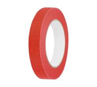 sourcing map 20mm x 50 Meters Colored Masking Tape Universal Crepe Paper Colorful Masking Painter Tape for Art Drawing DIY Handcraft Labeling Sealing, Red