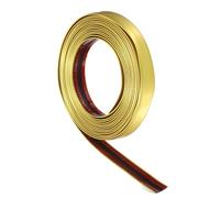 sourcing map 20mm x 5m Wall Trim Peel and Stick Molding Trim Frame, Flexible PVC Self Adhesive DIY Accent Strip for Wall, Ceiling, Floor, Cabinet, Tile, Edge, Borders, Mirror, Matte Gold