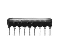 sourcing map 20Pack 4.7K Ohm Resistor Network Array, 1/8W SIP-9 2.54mm Pitch Thick Film Network Resistor Assortment Kit, 5% Tolerance Bussed Type 9P, Black