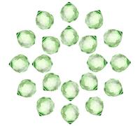 sourcing map 20Pack Crystal Ball Prism, 20mm/0.8" Decorative Ball Sun Shine Catcher Suncatcher Beads for Chandelier Window Wedding Decoration Home Decor, Light Green