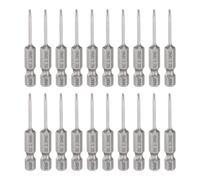 sourcing map 20pcs #0 Phillips Screwdriver Bit PH0 1/4" Hex Shank 2" (50mm) Long 2mm Rod Magnetic Cross Head Drill Bits S2 Steel Industrial Screw Driver Bit for Electric Power Tools, Gray