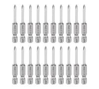 sourcing map 20pcs #0 Phillips Screwdriver Bit PH0 1/4" Hex Shank 2" (50mm) Long 3mm Rod Magnetic Cross Head Drill Bits S2 Steel Industrial Screw Driver Bit for Electric Power Tools, Gray
