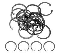 sourcing map 20Pcs 1-15/32" (37mm) Internal Retaining Ring Circlip, 65 Mn Spring Steel Internal Circlip Snap Rings C-Clips for Grooved Shafts Studs, Black
