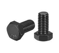 sourcing map 20Pcs 1/2-13 x 1" Hex Head Bolts, 304 Stainless Steel Fully Threaded Hex Head Screw, Black Oxide Finish, Bolts for Construction, Machinery Manufacturing, Black