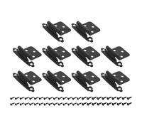 Sourcing Map 20Pcs 1/2" Overlay Semi-Concealed Black Iron Kitchen Cabinet Hinges with Self-Closing Feature and Easy Face Mount Installation
