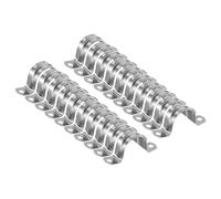 sourcing map 20pcs 1 3/16 Inch 30mm Conduit Clamps, M30 U Tube Pipe Clamp, Stainless Steel Rigid Pipe Strap, U Shaped Bracket with Two Hole for Pipe Tube Hose Wire Cord Fixing