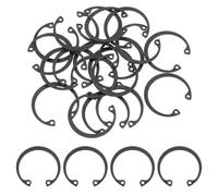 sourcing map 20Pcs 1" Internal Retaining Ring Circlip, 65 Mn Spring Steel Internal Circlip Snap Rings C-Clips for Grooved Shaft Studs, Black