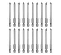 sourcing map 20pcs #1 Phillips Screwdriver Bit PH1 1/4" Hex Shank 3" (75mm) Long Magnetic S2 Steel Industrial Grade Screw Driver Bit Cross Head Electric Drill Bits 0.2" (5mm) Rod