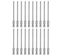 sourcing map 20pcs #1 Phillips Screwdriver Bit PH1 1/4" Hex Shank 4" (100mm) Long Magnetic S2 Steel Industrial Grade Screw Driver Bit Cross Head Electric Drill Bits 0.14" (3.5mm) Rod