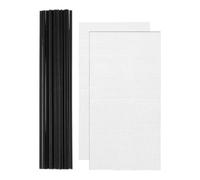 sourcing map 20pcs 10 Inch Plastic Welding Rods, PVC Welding Sticks with Stainless Steel Mesh for Repairing Plastic Bumpers, Kayaks, Black