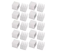 sourcing map 20Pcs 10mm x 10mm x 10mm Aluminum Heatsink Radiator Cooling Fin Silver Tone