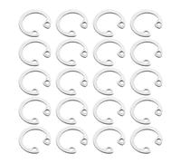 sourcing map 20Pcs 13mm Internal Retaining Ring Circlip, 304 Stainless Steel Internal Circlip Snap Rings C-Clips for Grooved Shafts Studs, Silver Tone