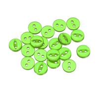 sourcing map 20pcs 14L Green Round Sewing Buttons 9mm 11/32" Resin 2-Hole Fish Eye Craft Replacement Button for Craft Pants Dress Skirt Clothing Fastener Buttons