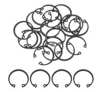 sourcing map 20Pcs 15/16" Internal Retaining Ring Circlip, 65 Mn Spring Steel Internal Circlip Snap Rings C-Clips for Grooved Shafts Studs, Black