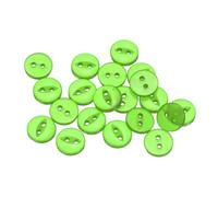 sourcing map 20pcs 16L Green Round Sewing Buttons 10mm 3/8" Resin 2-Hole Fish Eye Craft Replacement Button for Craft Pants Dress Skirt Clothing Fastener Buttons