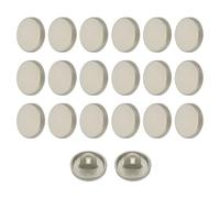sourcing map 20pcs 16L Metal Round Flat Sewing Buttons 10mm Alloy Shank Craft Replacement Button for Men Women Suit Woolen Coat Shirt Trousers Sewing Crafts, Grey