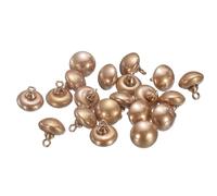 sourcing map 20pcs 16L Round Brown Faux Pearl Buttons 10mm 3/8" Gold Metal Shank Sewing Buttons Replacement DIY Small Button for Sewing Clothing Bridal Wedding Dress DIY Crafts
