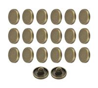 sourcing map 20pcs 18L Metal Round Flat Sewing Buttons Bronze