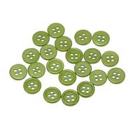 sourcing map 20pcs 18L Sewing Buttons 15/32"(11.5mm) Resin Round Flat 4-Hole Craft Replacement Buttons for Sewing Clothing and DIY, Green