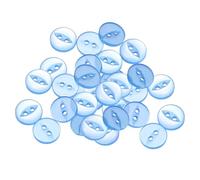 sourcing map 20pcs 18L Sky Blue Round Sewing Buttons 11.5mm 15/32" Resin 2-Hole Fish Eye Craft Replacement Button for Craft Pants Dress Skirt Clothing Fastener Buttons