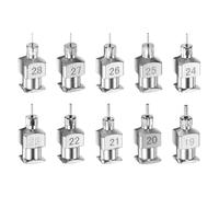 sourcing map 20pcs 19/20/21/22/23/24/25/26/27/28Gauge Stainless Steel Dispensing Needles, 1/8" All Metal Glue Needle Tube Blunt Tips Luer Lock for Thick Liquids, Ink, Glue, Lab Use
