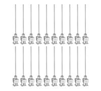 sourcing map 20pcs 19Gauge Stainless Steel Dispensing Needles, 1-1/2" All Metal Glue Needle Tube Blunt Tips Luer Lock for Thick Liquids, Ink, Glue, Lab Use