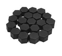 sourcing map 20pcs 19mm Rubber Car Wheel Tire Tyre Nut Screw Cover Caps Hub Protector Black