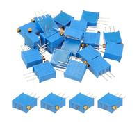 sourcing map 20Pcs 1M Ohm Multiturn Trimmer Potentiometer, 3296X Side Adjustable Variable Resistor High Precision Potentiometer for Precision Circuit Adjustment, DIY Electronics Projects